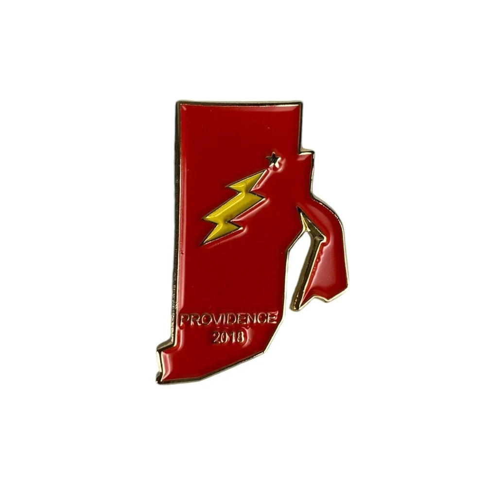 Providence Lightning Bolt Outline Lapel Pin Vintage Collectible Badge‎ A14Q